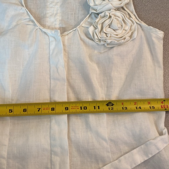 GRACE ELEMENTS - 100% Linen sleeveless top. Size 8 - Picture 7 of 9